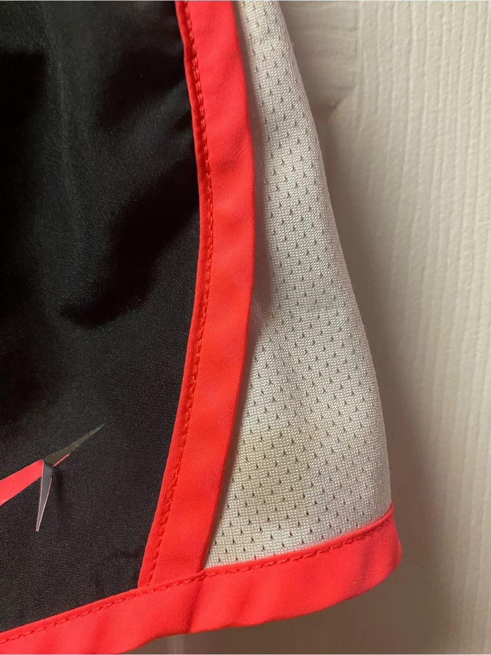 Nike Girls Colorblock Athletic Shorts - Pink/Black/White